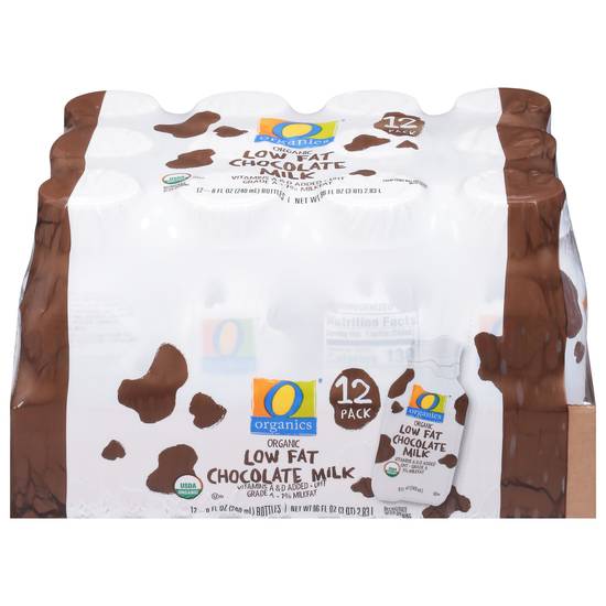 O Organics Organic 1% Milkfat Low Fat Chocolate Milk (12 ct, 8 fl oz)