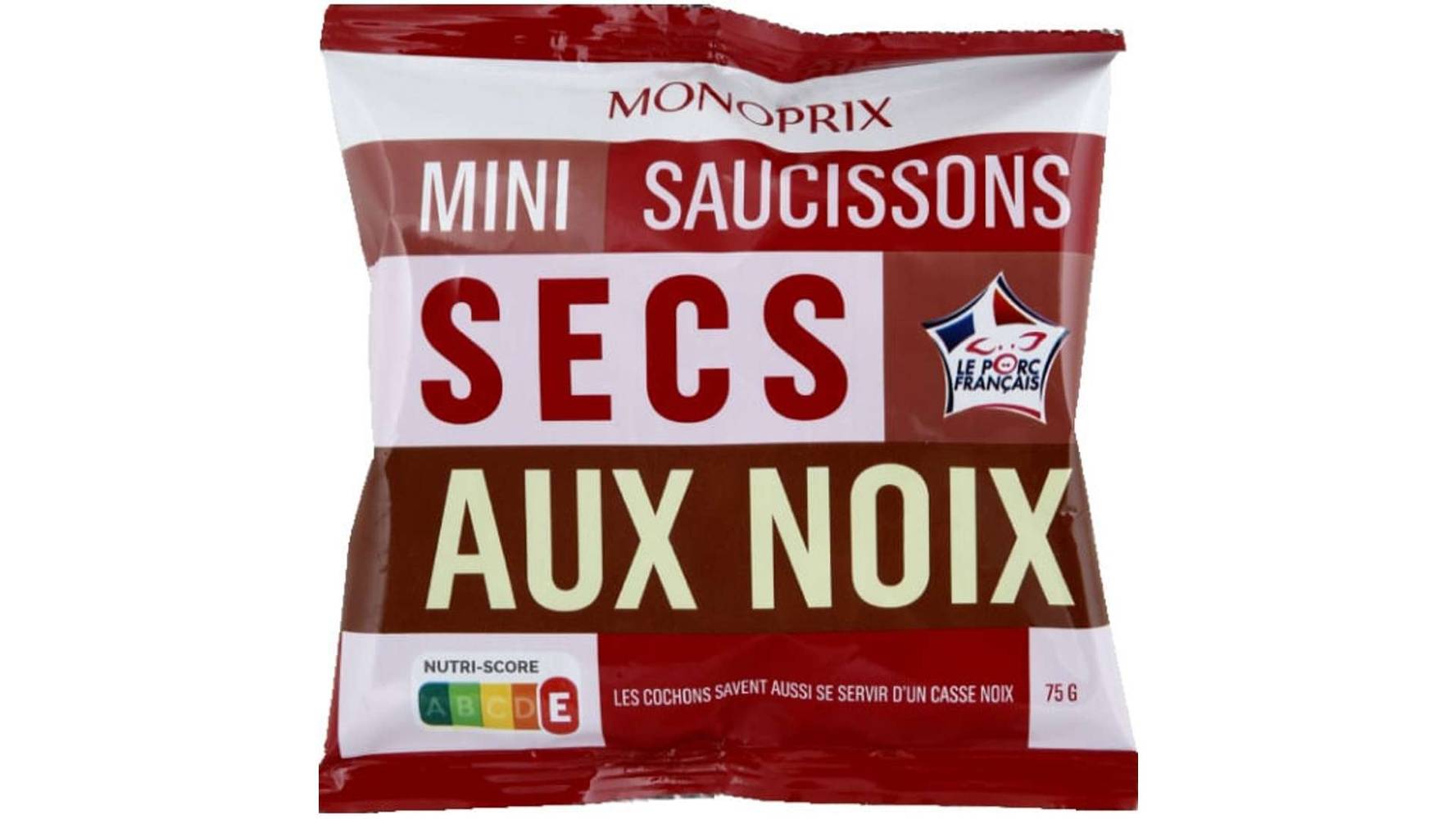 Monoprix Mini saucissons secs aux noix Le sachet de 75 g