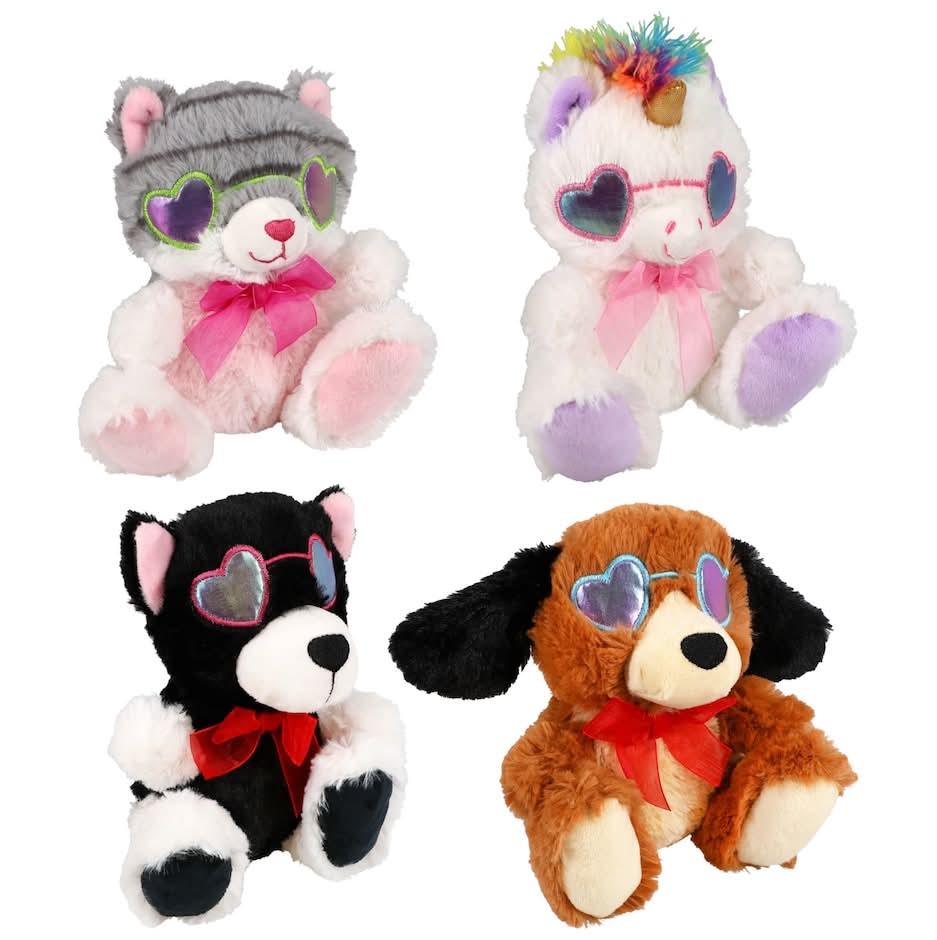 Seasonal Collection Sunglasses Animal Plush Toys, Assorted Animals, 1-ct.
