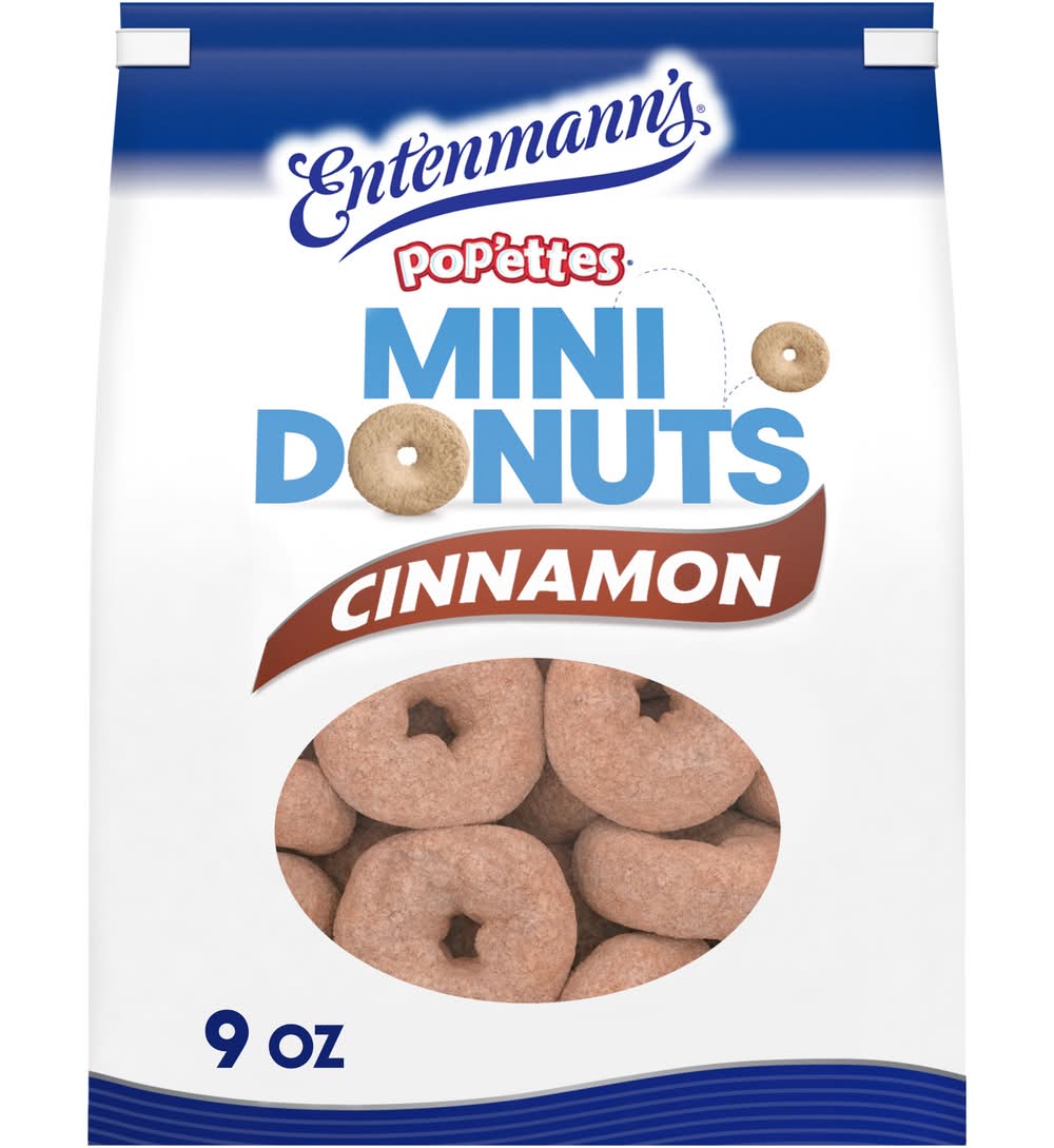 Entenmann's Pop'ettes Mini Donuts, Cinnamon (9 oz)
