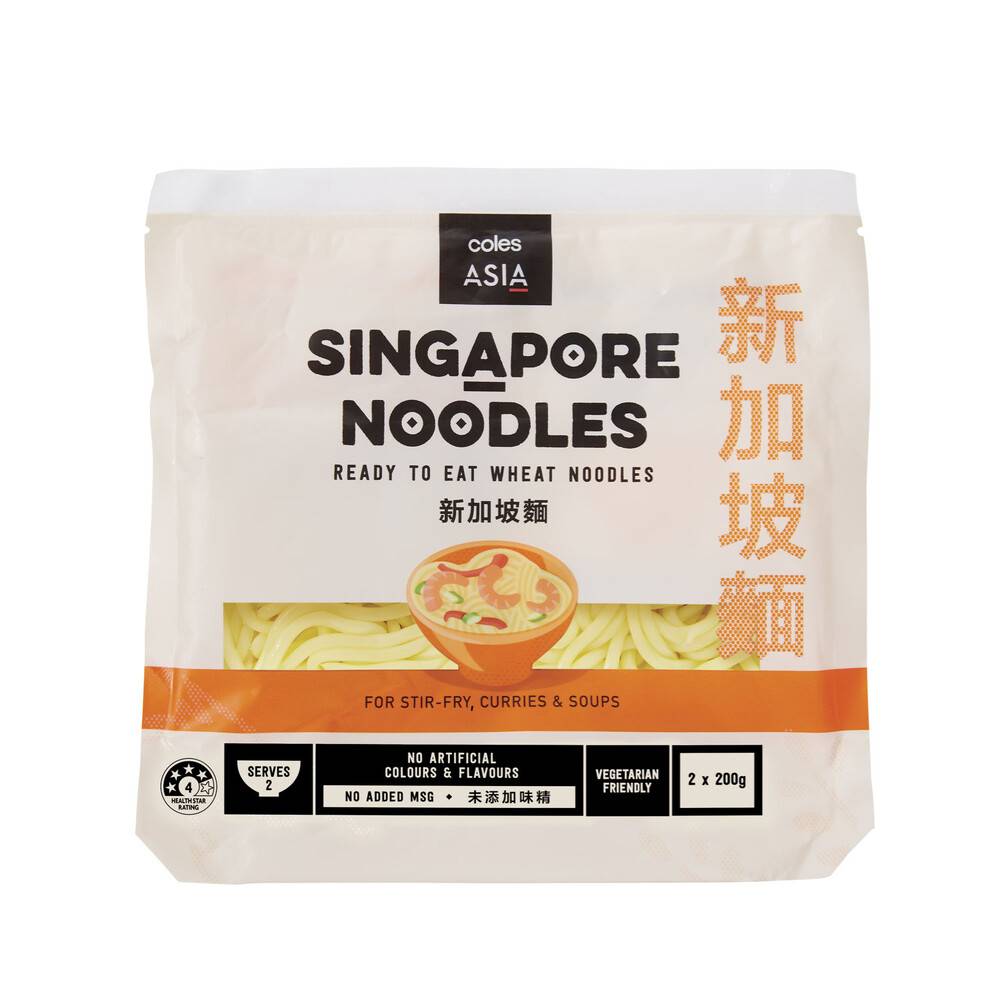 Coles Asia Singapore Noodles 400g