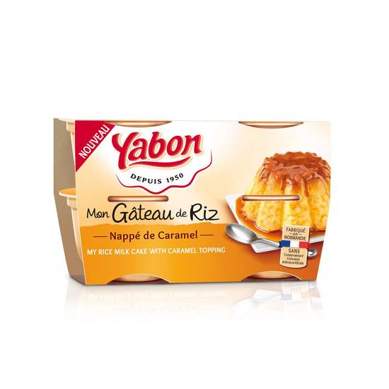 Yabon - Dessert gâteau de riz au nappé de caramel (4 pièces)