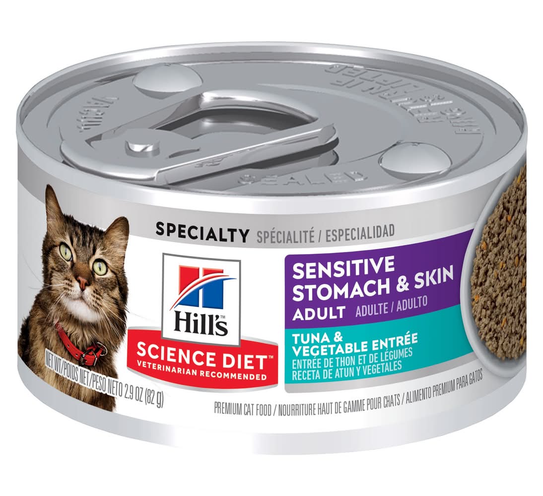 Hill's Science Diet Sensitive Stomach & Skin Cat Food - Tuna & Vegetable Entree (Size: 2.9 Oz)