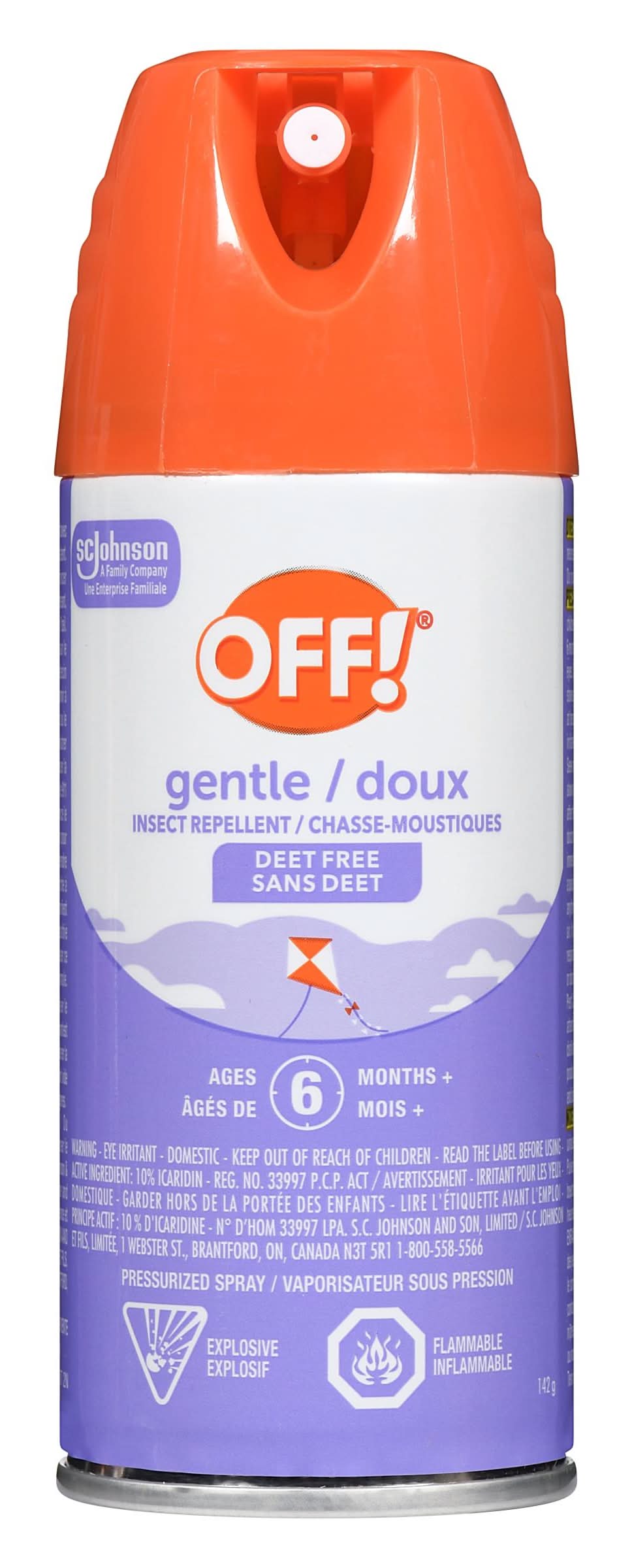 OFF! Mosquito Repellent Aerosol Deet Free Gentle (140 g)