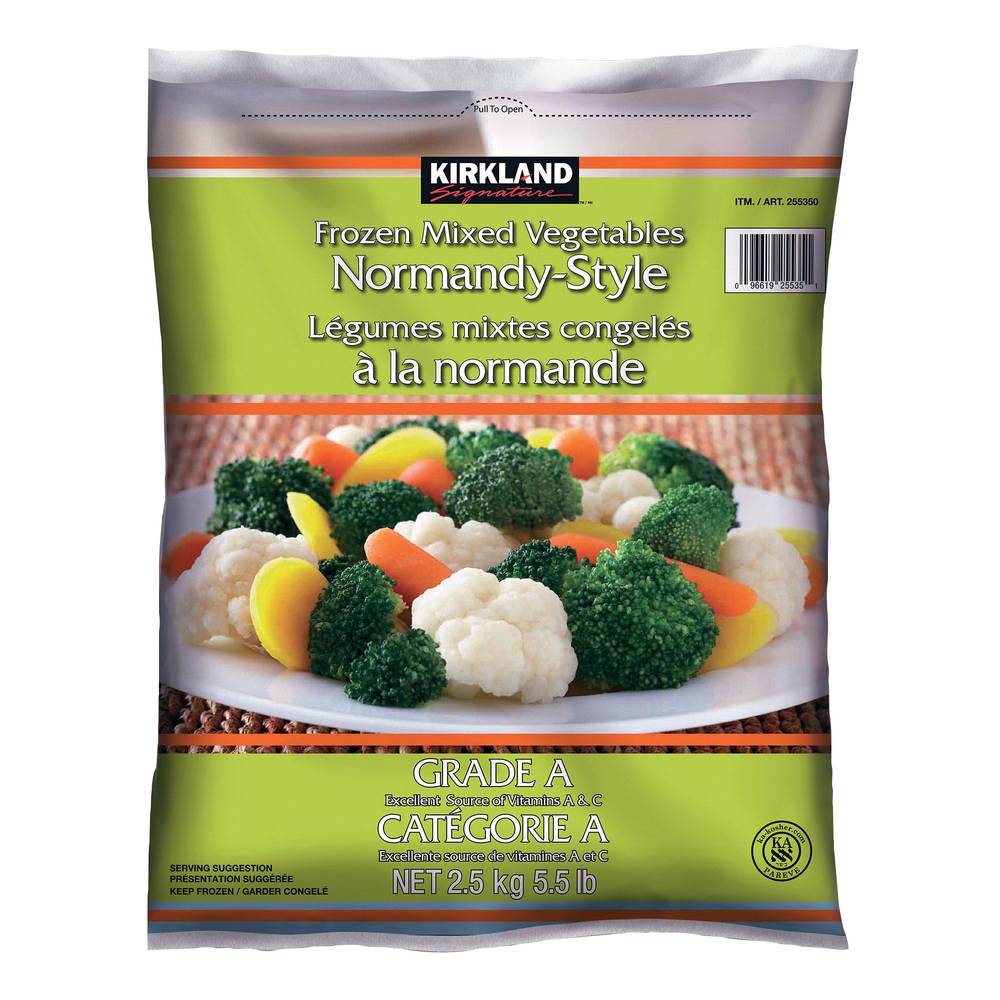 Kirkland Signature Frozen Mixed Vegetables Normandy-Style, 2.5 Kg