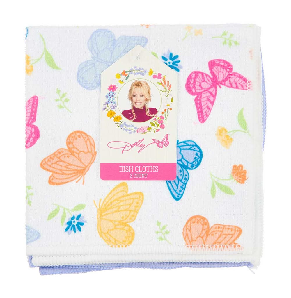 Dolly Parton Spring Dish Cloth 2 Ct Assorted