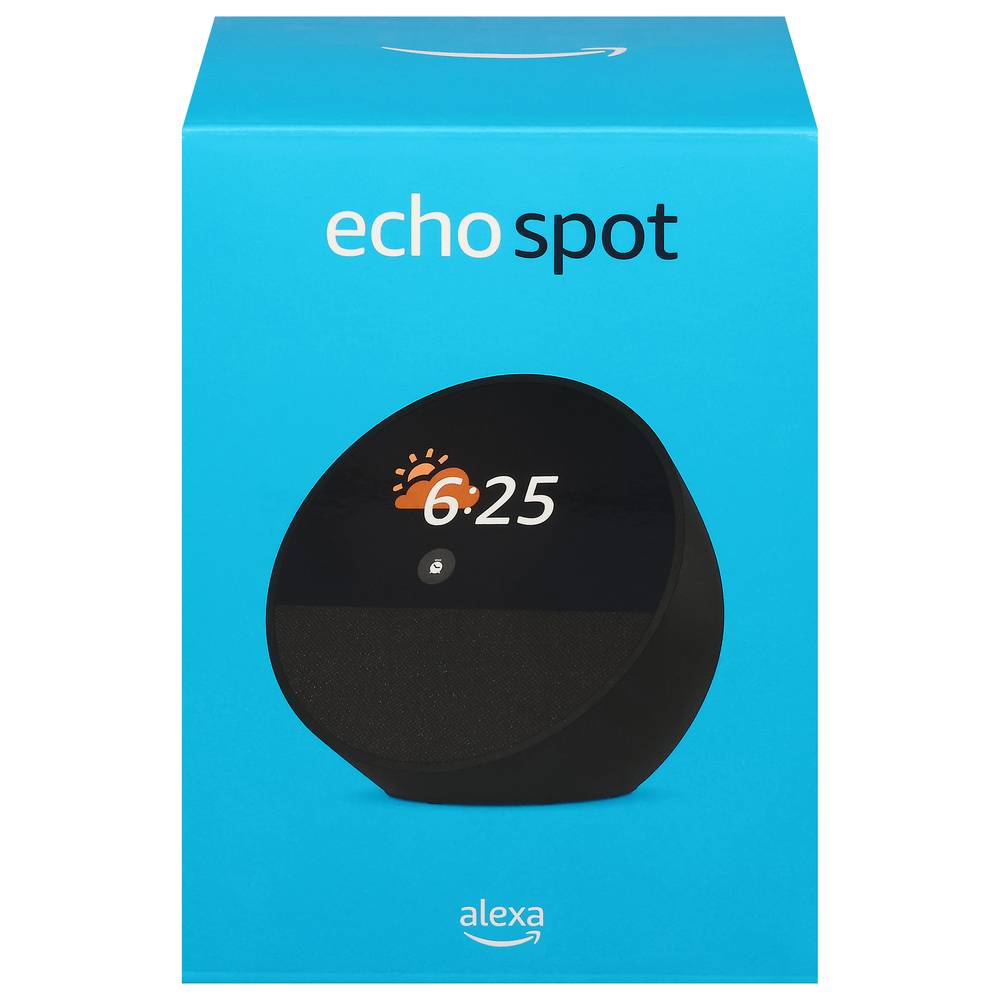 Amazon Echo Spot Smart Alarm Clock, Black