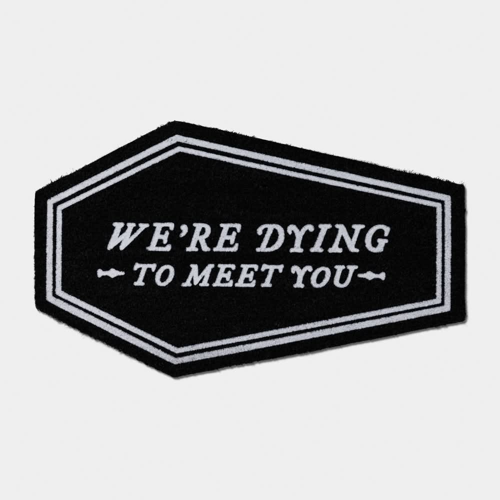 18"x30" Coffin Shaped Weight -Activated Creaking Sound Halloween Doormat Black - Hyde and EEK! Boutique™