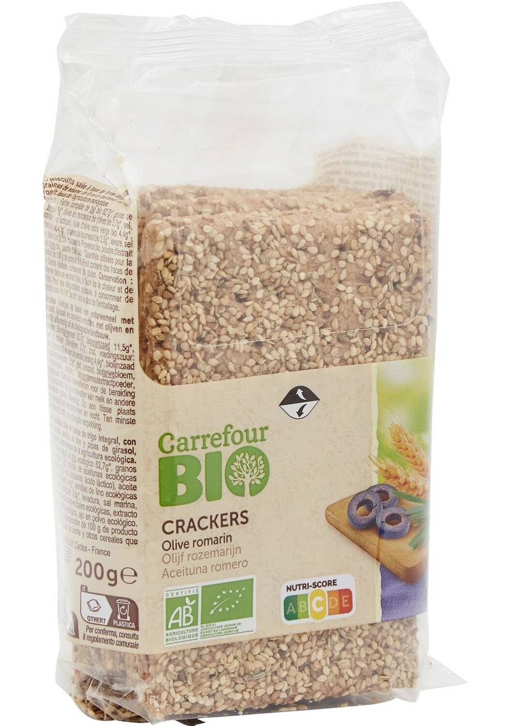 Carrefour Bio - Crackers olive romarin (200g)