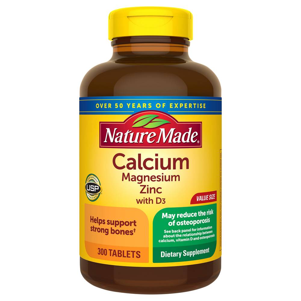 Nature Made Calcium Magnesium Zinc Tablets (313 g)