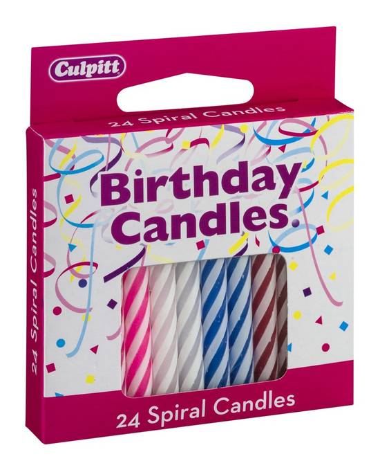 Culpitt Spiral Birthday Candles (24 candles)