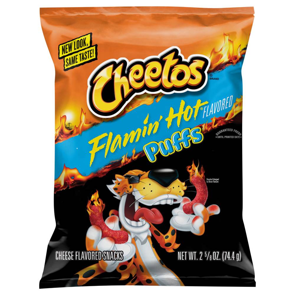 Cheetos Flamin Hot Puffs Snacks, Cheese (2.6 oz)