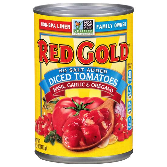 Red Gold Tomatoes Diced Italian No Salt Added (14.5 oz)