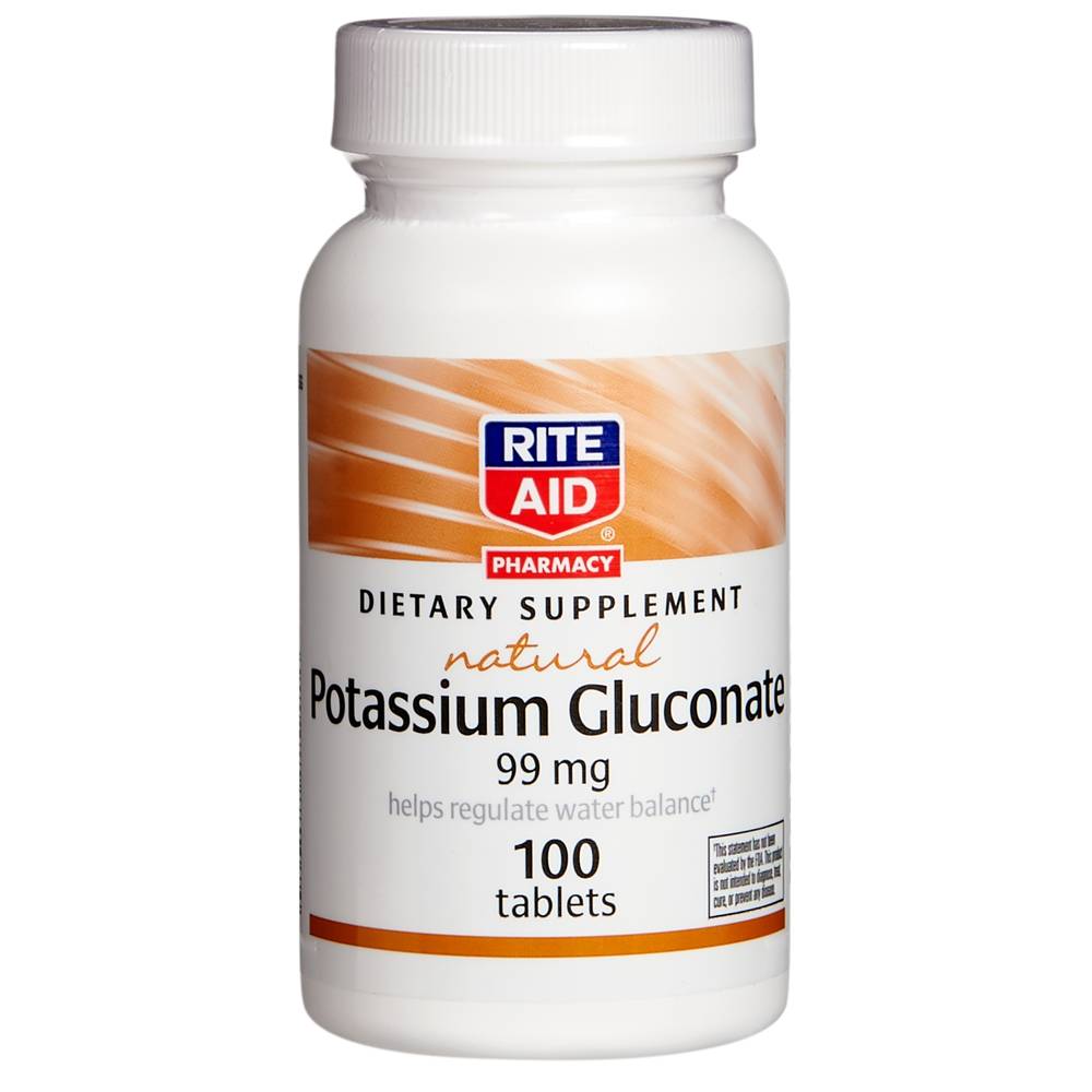 Rite Aid Potassium Gluconate 99 mg Tablets (100 ct)