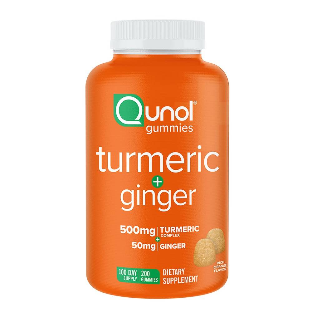 Qunol Turmeric + Ginger Vitamin 500 mg Vegan Gummies (1 lbs)