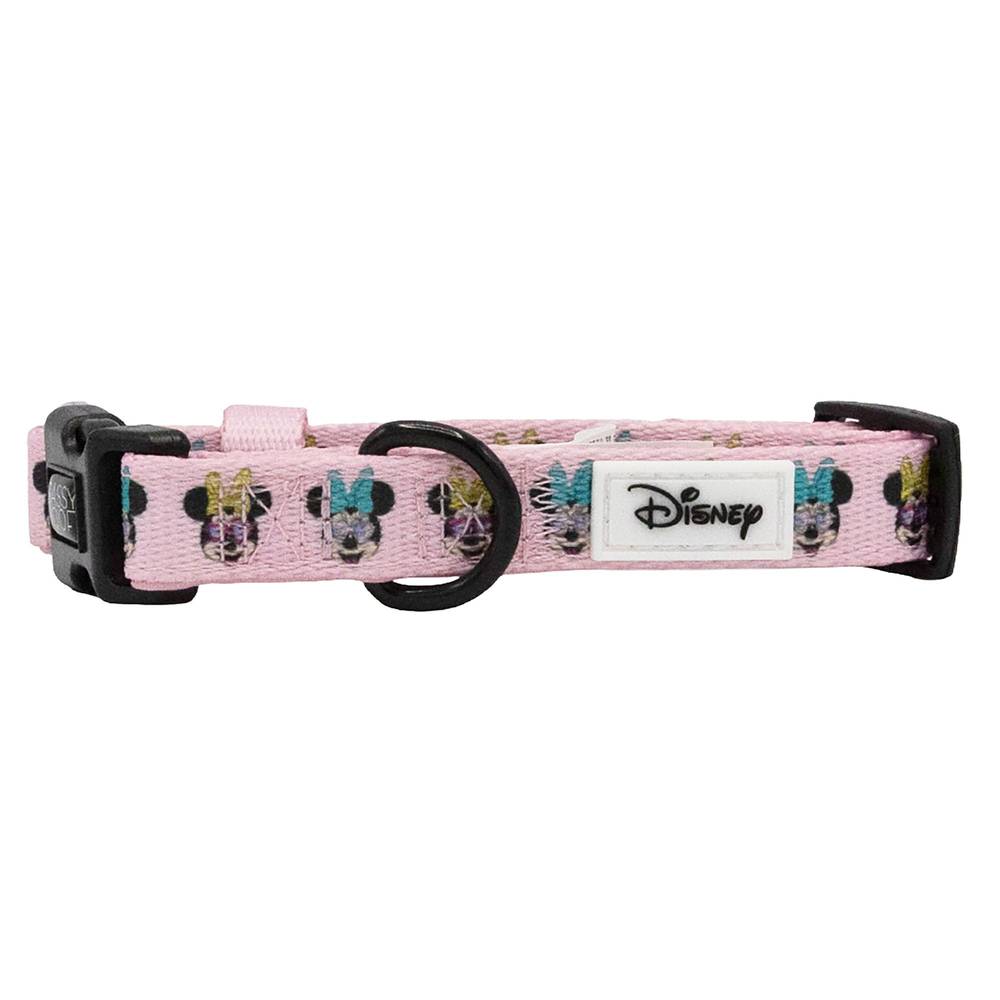 Sassy Woof Disney Minnie Mouse Dog Collar (Color: Pink, Size: Small)