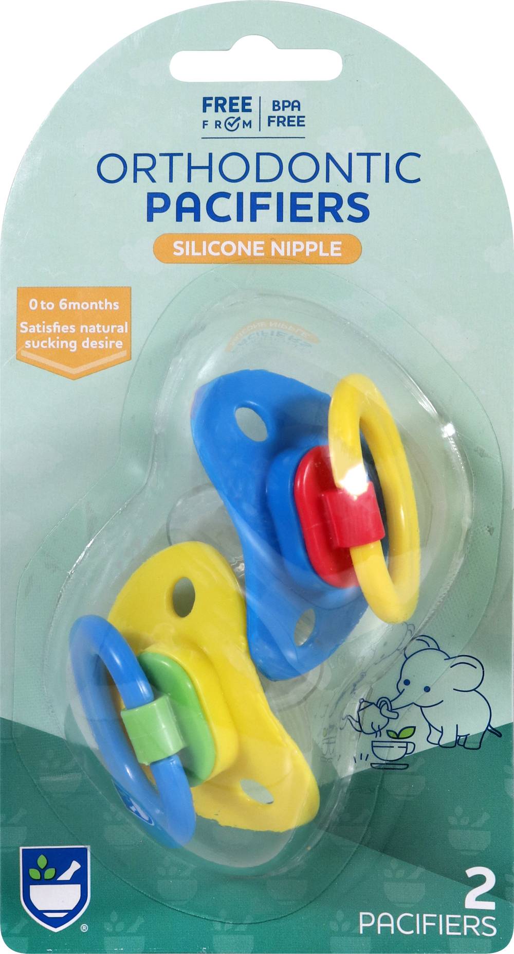 Rite Aid Orthodontic Pacifiers Silicone Nipple (2 ct)