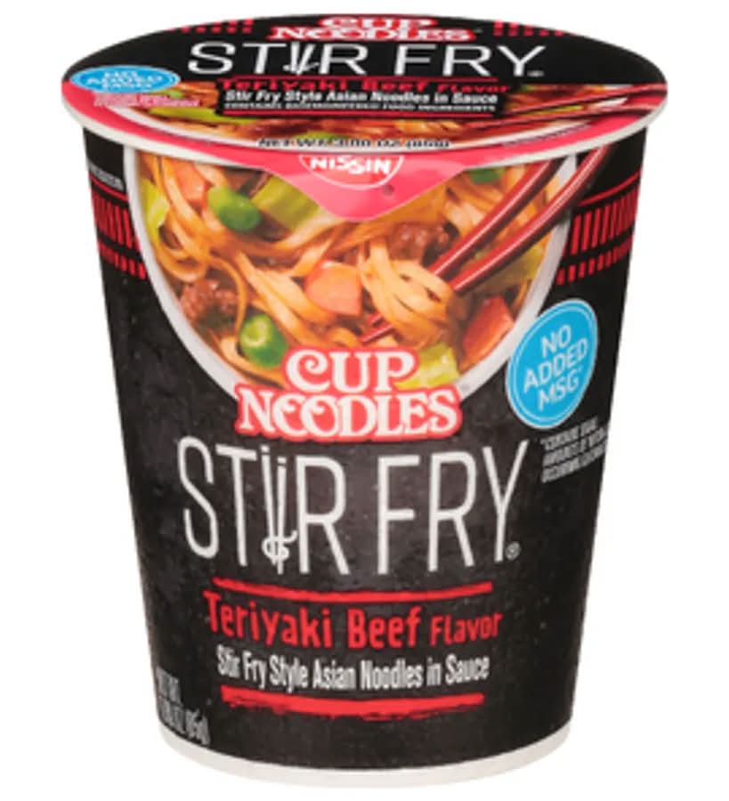 Nissin Stir Fry Cup Noodles Teriyaki Beef