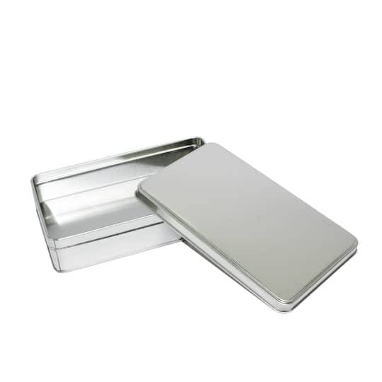 Small Square Silver Tin Container By Celebrate It