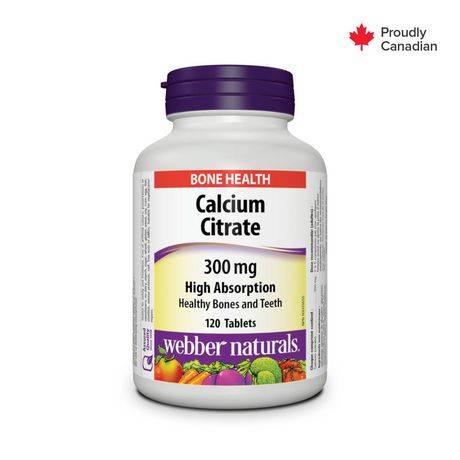 Webber Naturals Calcium Citrate 300 mg (1.16 g, 120 ct)
