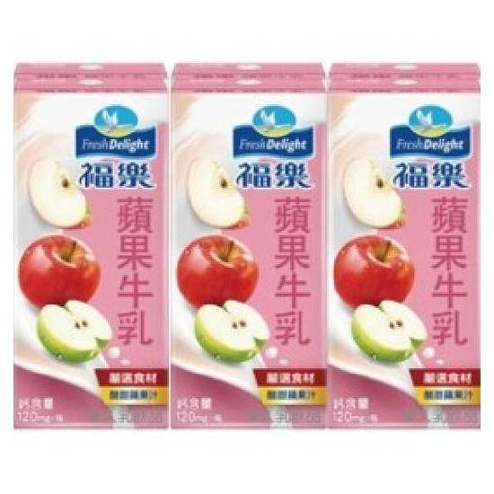福樂蘋果牛乳200mlx6包