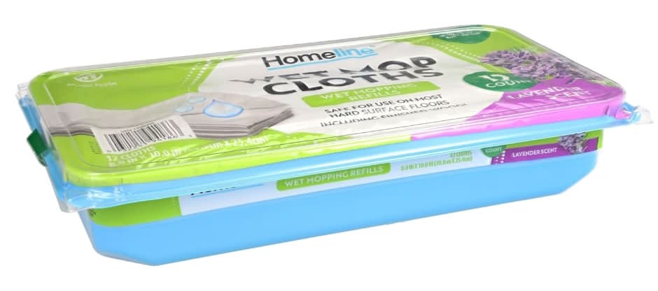 Homeline Wet Mop Cloth Pad Refills   Lavender Scented, 12 ct. Pack