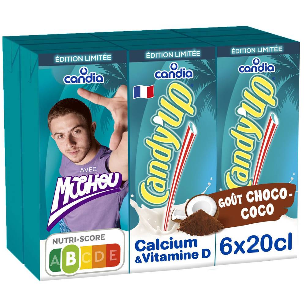 Candy'Up - Boisson lactée, choco - coco (6 x 200ml)