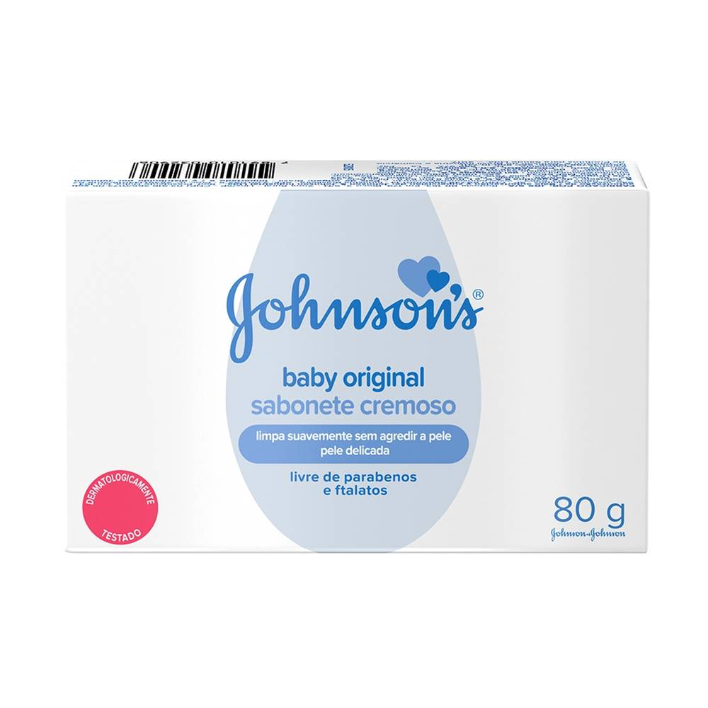 Johnson’s sabonete em barra cremoso baby original (80g)
