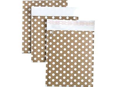 8.5 x 11 Self-Sealing Padded Bubble Mailer, White/Brown, 3/Pack (246455)