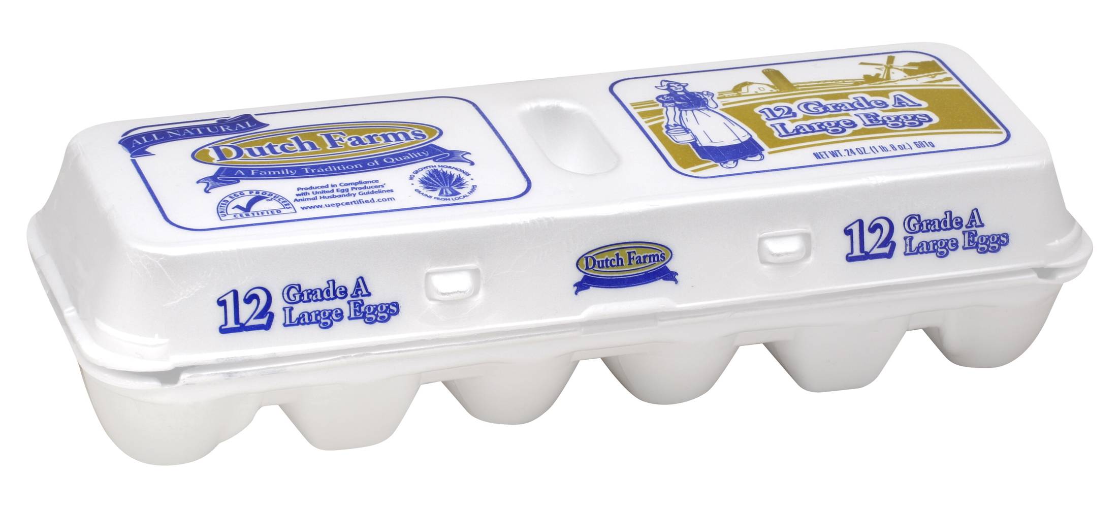 Dutch Farms Grade a Large Eggs (1.5 lbs, 12 ct)