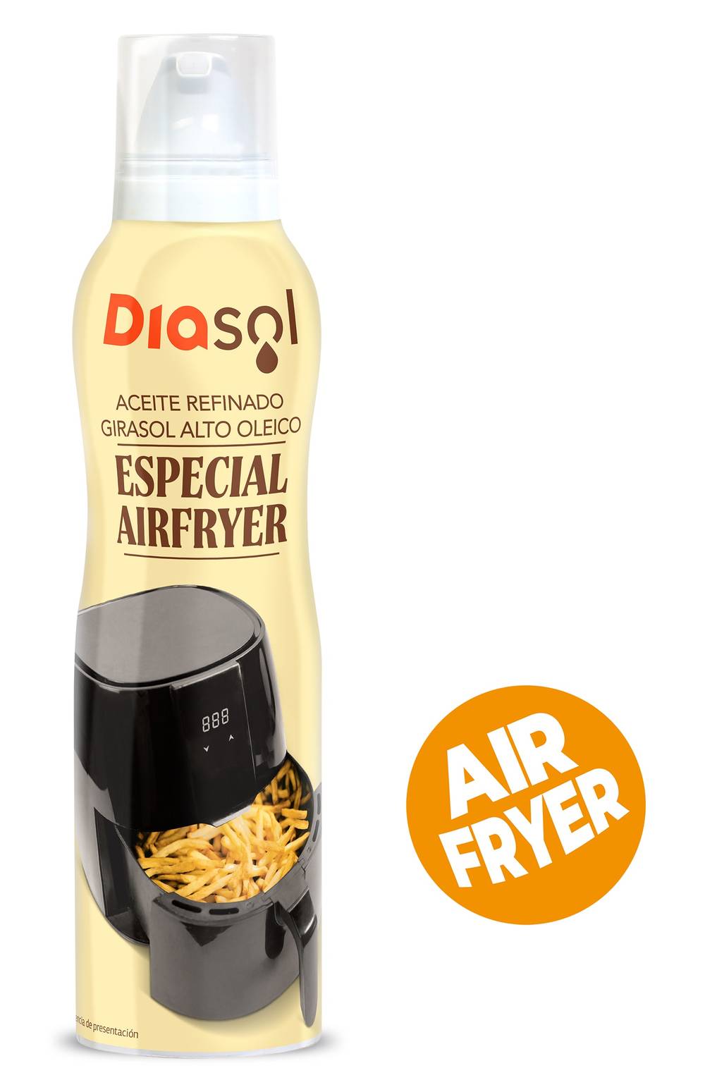 Aceite De Girasol Alto Oleico Especial Freidora De Aire Diasol Spray 200 Ml