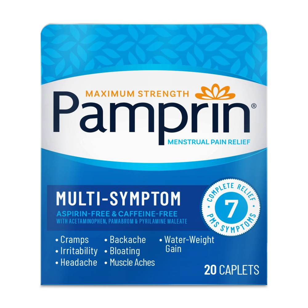 Pamprin Multi-Symptom Caplets, 20 Ct