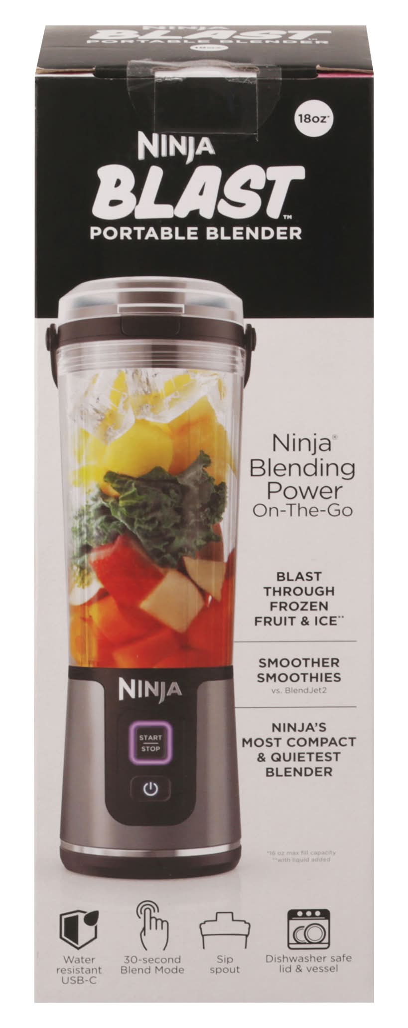 Ninja Blast Portable Blender 18 oz, Black