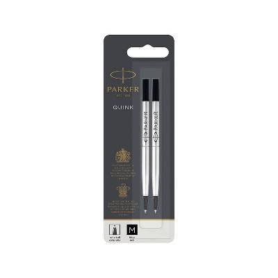 Parker Rollerball Pen Refills, Black (2 pack)