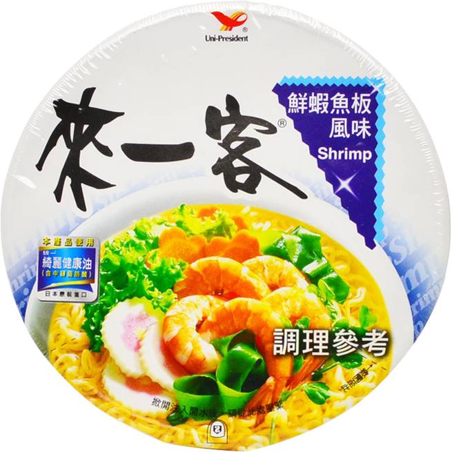 來一客鮮蝦魚板杯麵