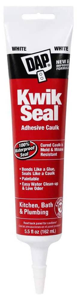 DAP Kwik Seal Tub & Tile Adhesive Caulk, White