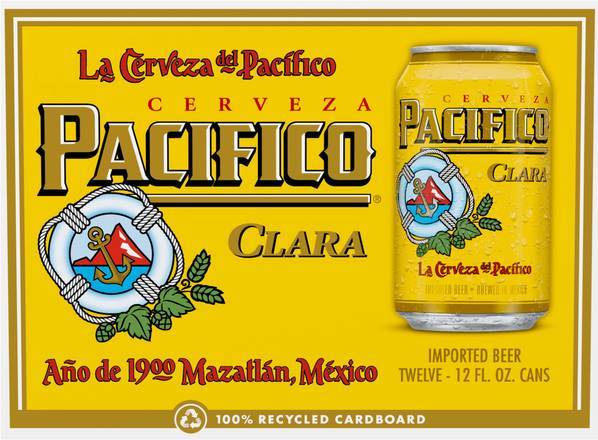 Pacifico Clara Mexican Lager Beer (12 pack, 12 fl oz)