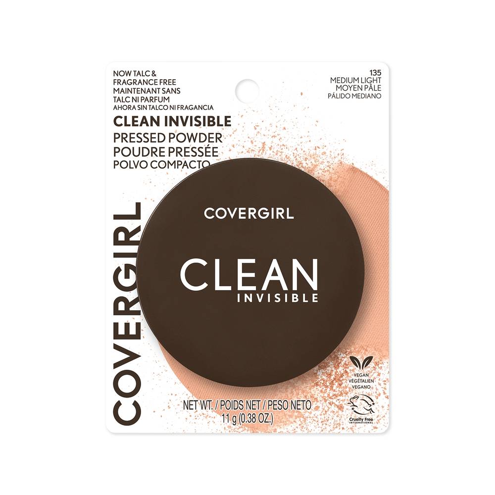 Covergirl Clean Invisible Pressed Powder - Medium Light 135