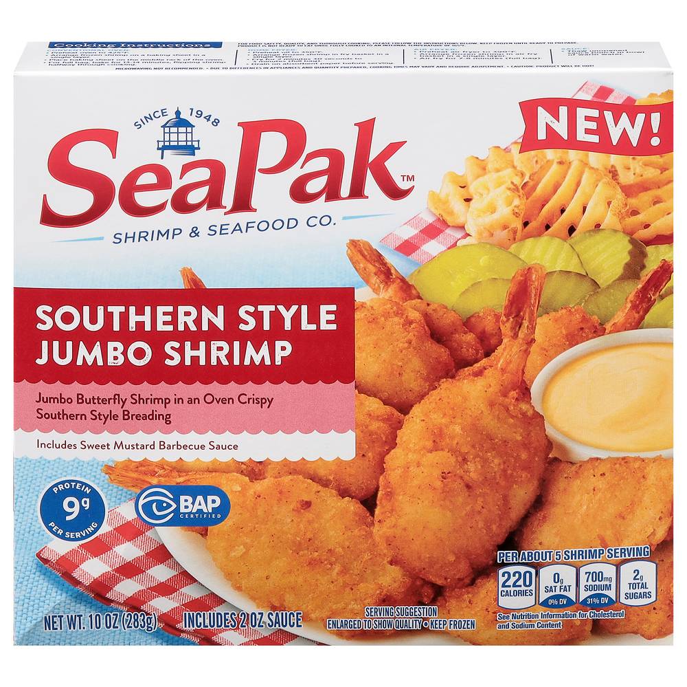 SeaPak Southern Style Jumbo Shrimp With Barbecue Sauce (10 oz)