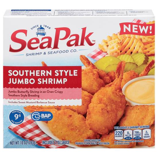 Seapak Southern Style Jumbo Shrimp With Barbecue Sauce (10 oz)