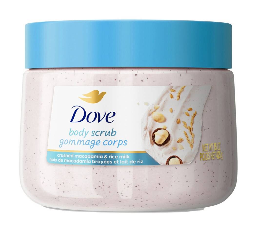 Dove Macadamia Rice Milk Body Scrub (15 oz)