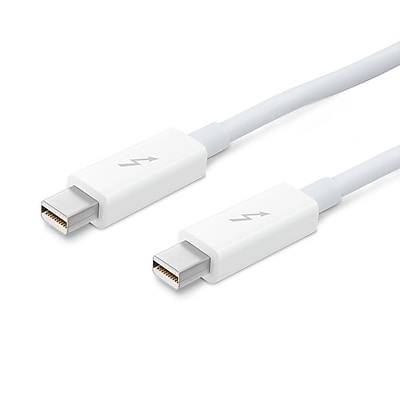 Apple Thunderbolt Cable, Mini DisplayPort (M) to Mini DisplayPort (M), 6.6 ft, White (MD861LL/A)