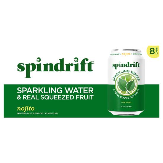 Spindrift Sparkling Water Lime Flavored Made With Real Squeezed Fruit (8ct, 12 fl oz)