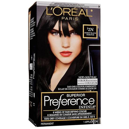 L'oréal Superior Preference Hair Colour, Purest Black #2N (1 ea)