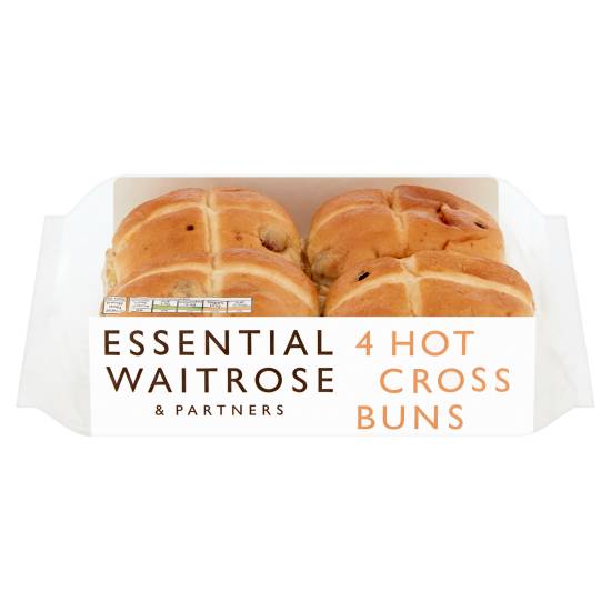 Essential Waitrose & Partners Hot Cross Buns