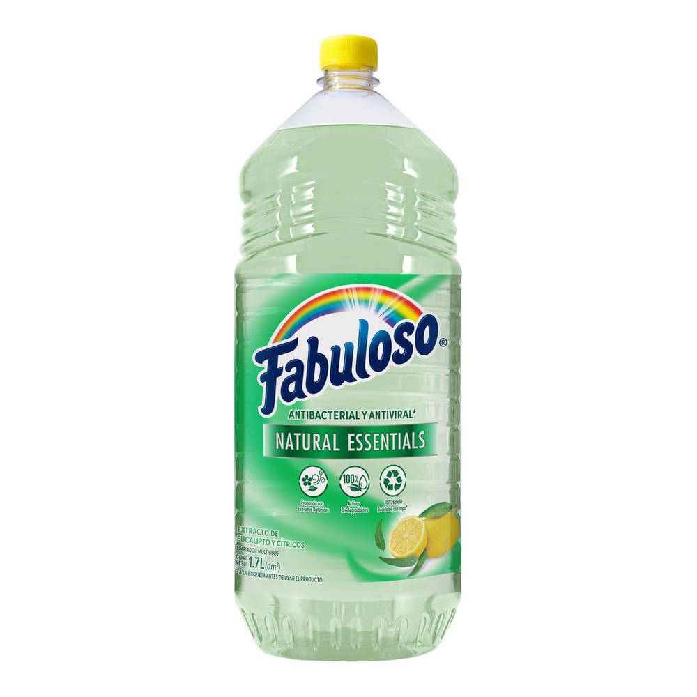 Fabuloso limpiador natural essentials eucalipto y cítricos (botella 1.7 l)