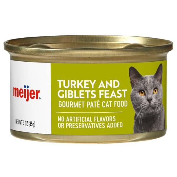 Meijer Gourmet Pate' Turkey and Giblets Feast Cat Food (3 oz)