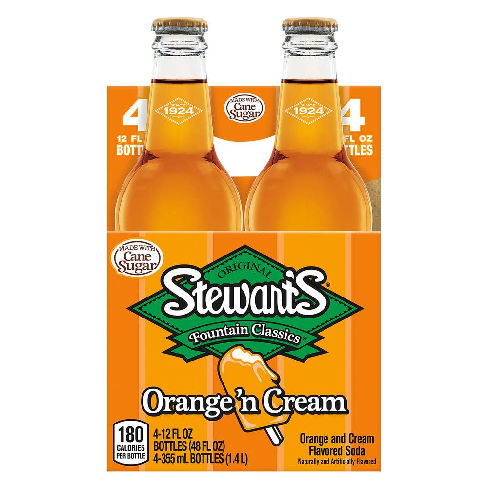 Stewart's Orange N Creme Soda (4 x 12 fl oz)