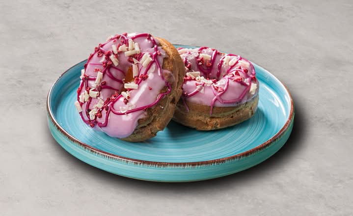 Raspberry & White Chocolate Chouxnuts