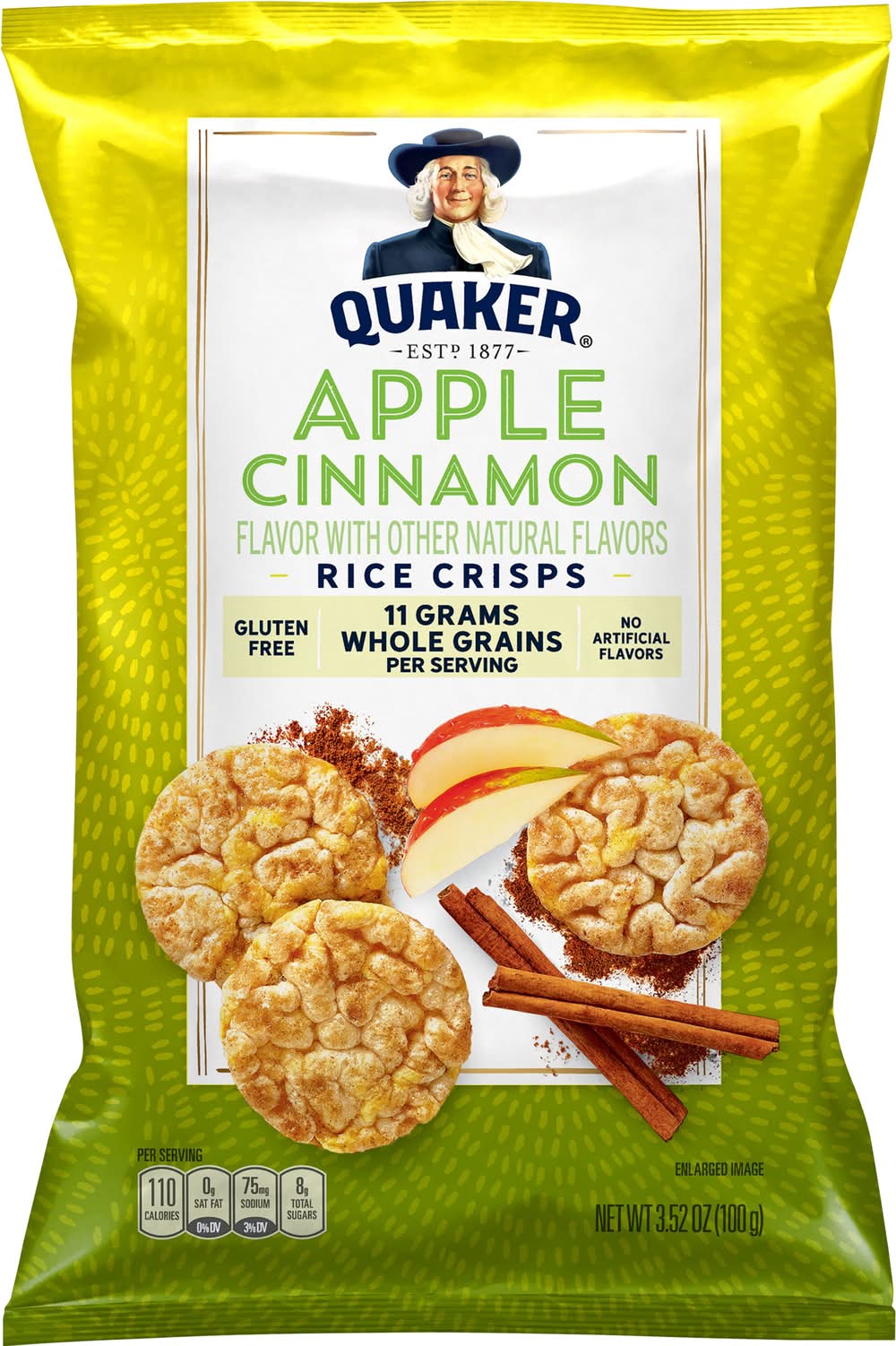 Quaker Whole Grain Rice Crisps, Apple Cinnamon (3.52 oz)